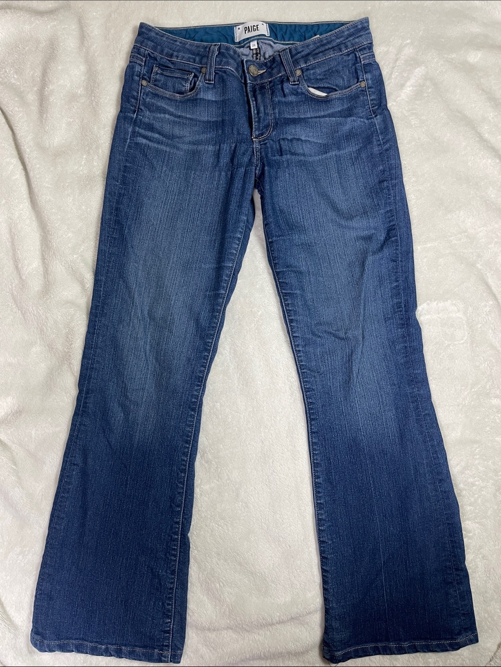 PAIGE SKYLINE BOOT Indigo Blue Flare Jeans